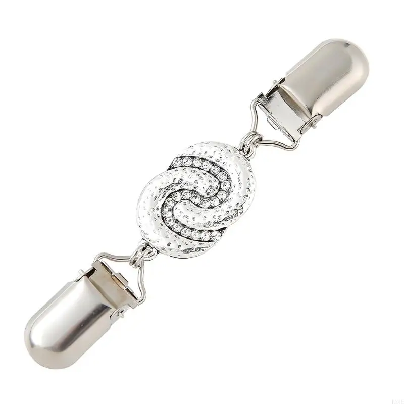  Stylish Rhinestones Sweater Clamp For Dresses And Jackets Waist Fastening Buckle For Formal Occasions