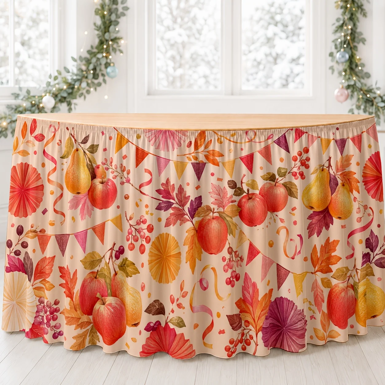 Autumn Harvest Festival Party Tablecloth, suitable for autumn celebrations, Thanksgiving Day and cozy gatheringsxzj