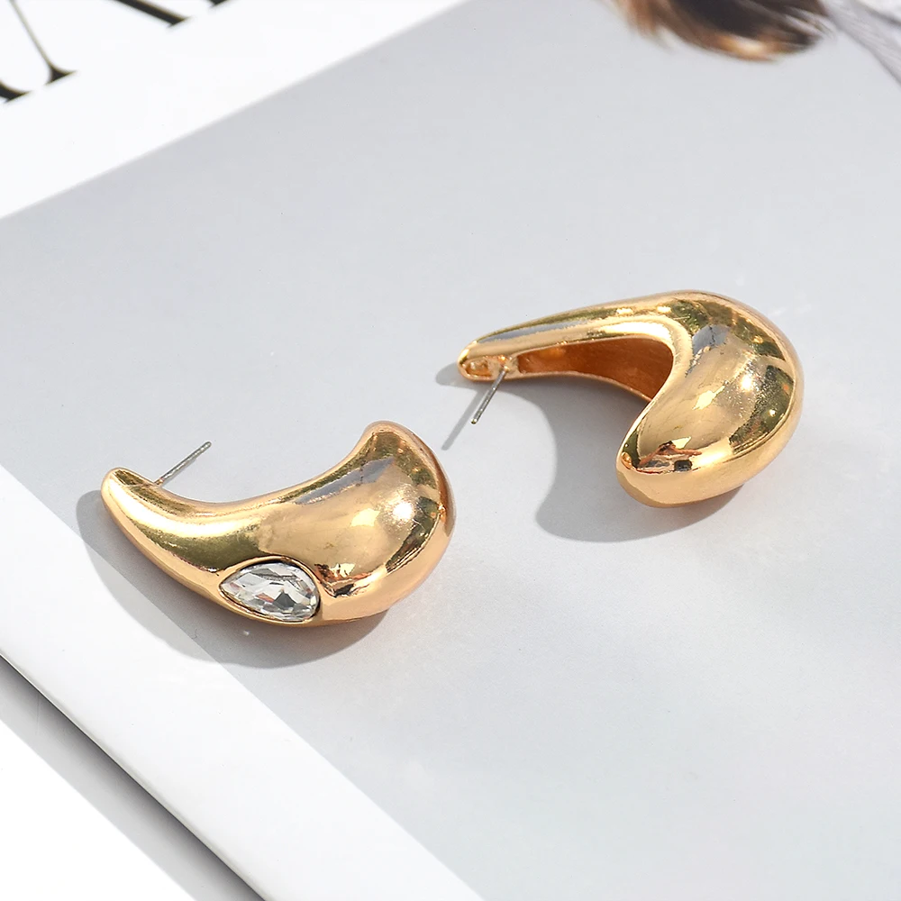 Hot-Sell Golden Metal Earrings Fashion Trend Drop Earring Women's Jewelry Wedding Party Accessories