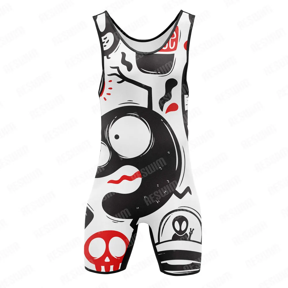 Men's Wrestling Singlets Suit Undershirt Leotard One Piece Sleeveless Sports Fitness Bodysuit Underwear Male Singlet Jumpsuit