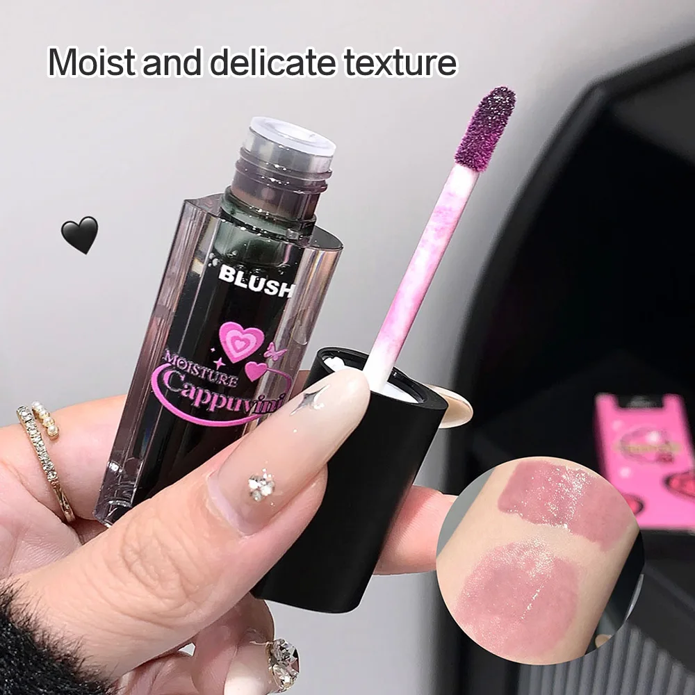 Cappuvini-Fard à joues liquide pour femme, couleur pêche, cœur, bulle, chaud, changement, apparence naturelle, maintien du maquillage