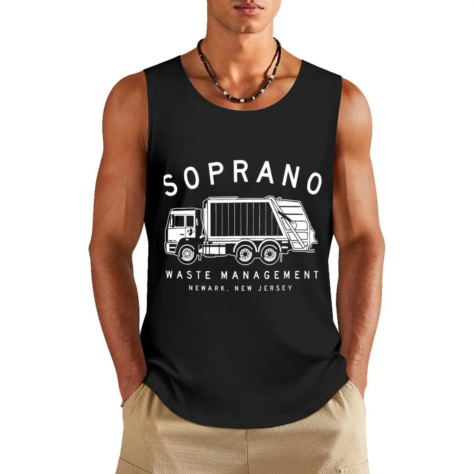 

Soprano Waste Management Tank Top Men's summer clothes 2025 summer clothes for men gym clothes for man vests for men