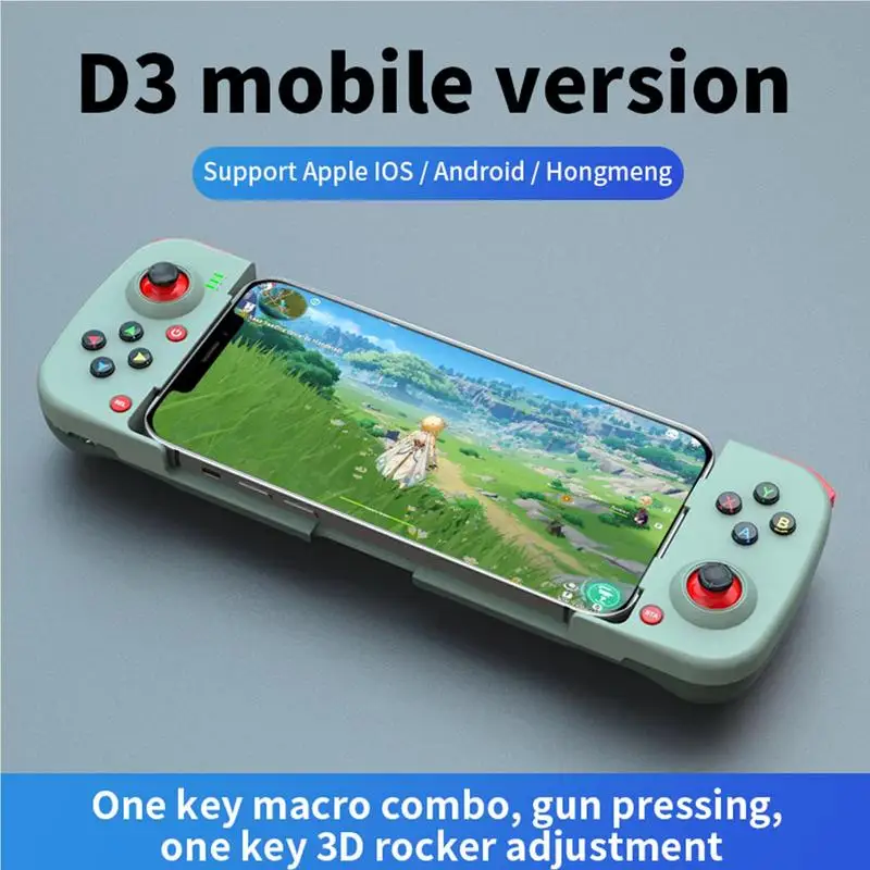 D3 Gamepad Telescopic Controller For IOSAndroidPUBG SwitchPS4 Stretch Wireless BT 5.0 Phone Eat Chicken Game Joystick