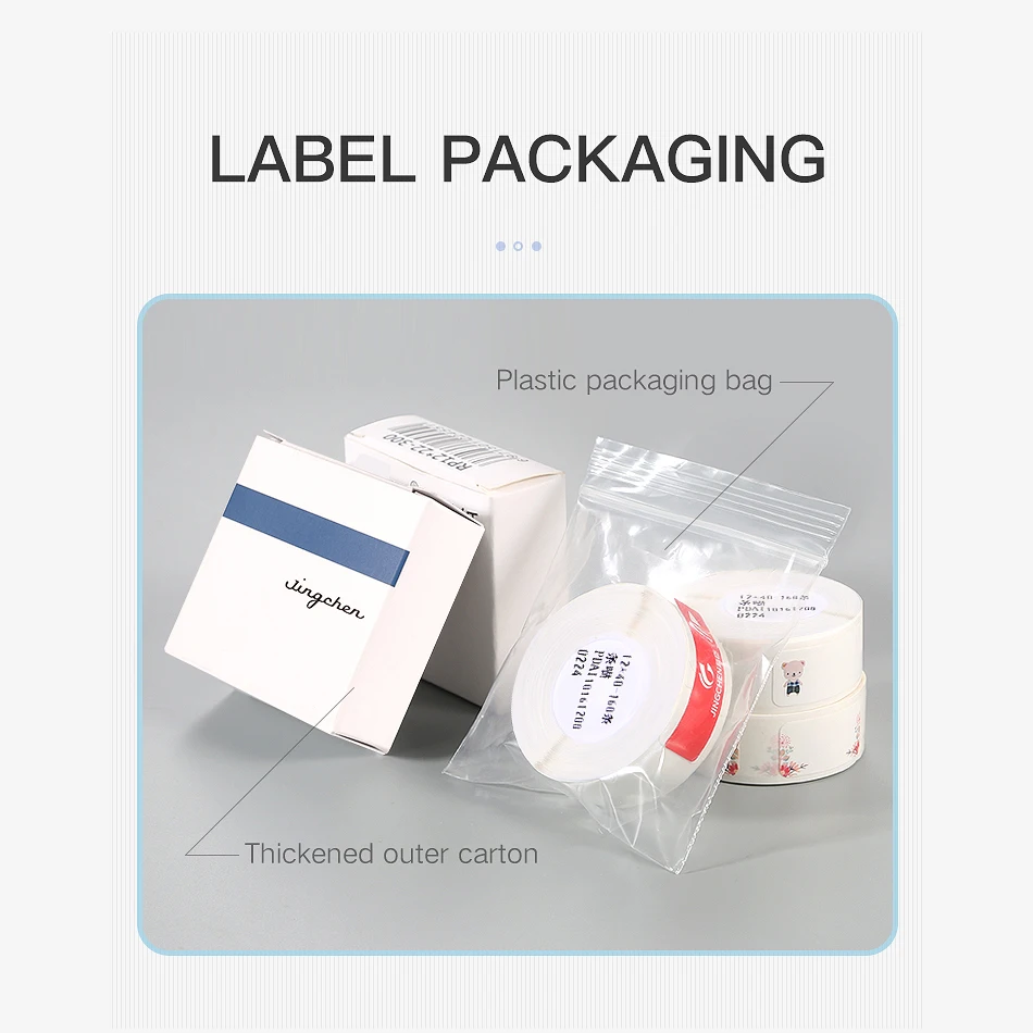 White Transparent Niimbot Official Label Sticker Paper Roll for D11 D110 D101 1/3/5 Rolls Price Name Tag