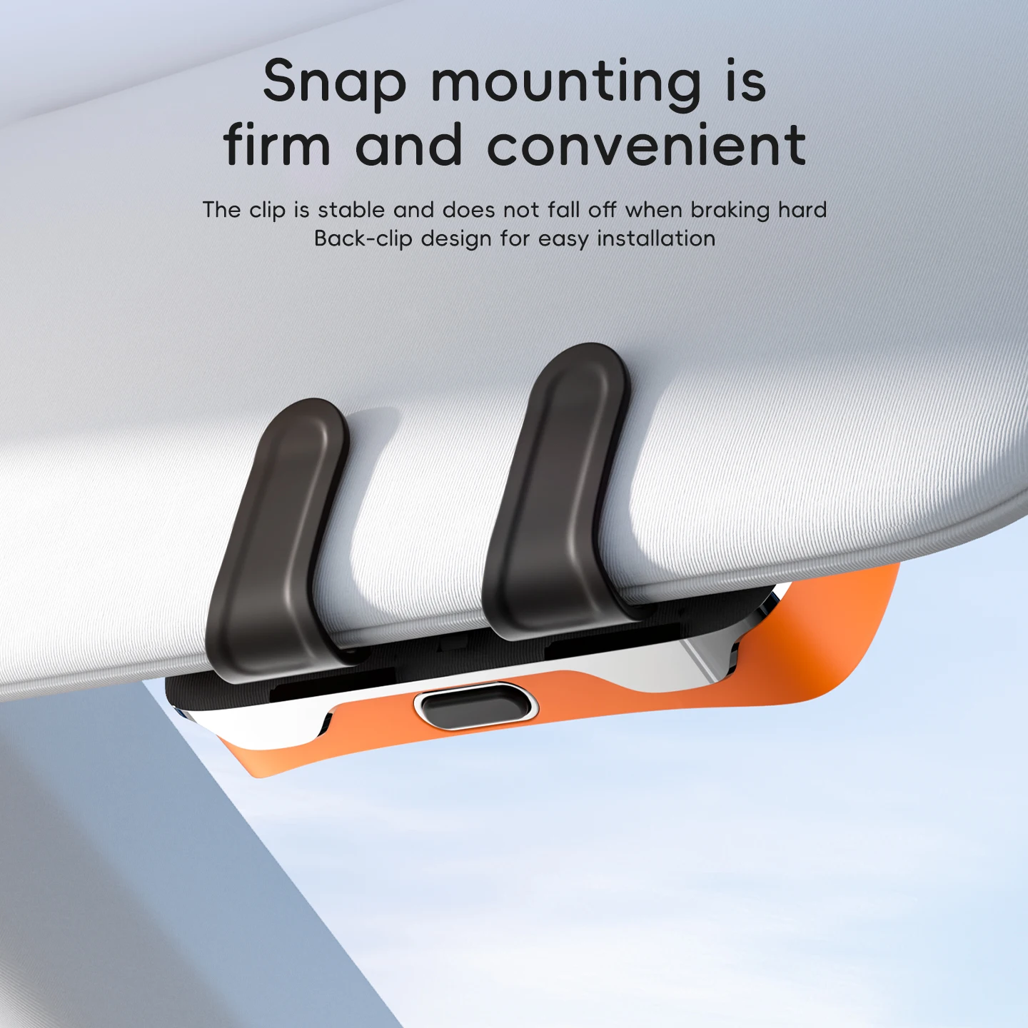 Car Sunglasses Holder, Sun Visor Glasses Case with One-Touch Open, ABS Material Eyeglasses Storage Box for Car, Universal Fit