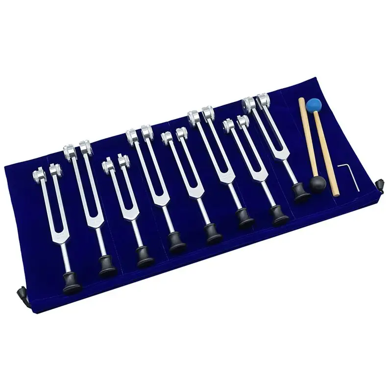 B48B-Tuning Forks Set For Healing,Sound Therapy(126.22 Hz,136.1 Hz,141.27 Hz,172.06 Hz,194.18 Hz,210.42 Hz,221.23Hz)