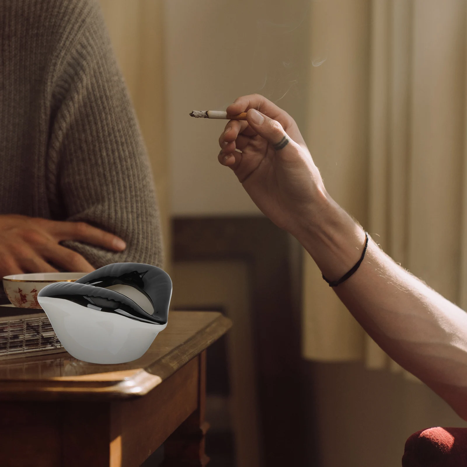 Sigaretten Asbak Woondecoratie Keramische Decoratie Vintage Asbak Roker Asbak Sigarettenas Houder