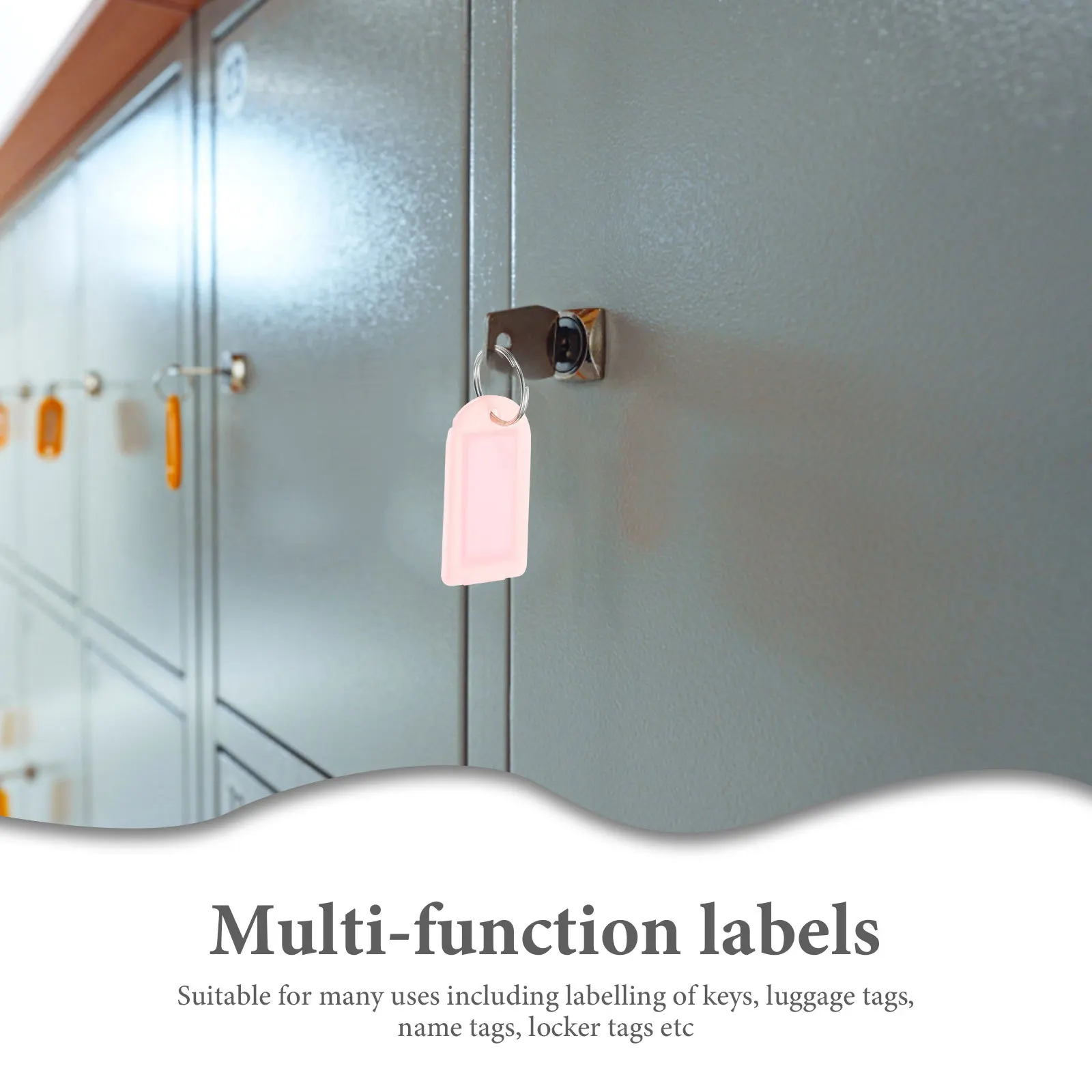 

40Pcs Key Identification Tags Colored Reusable Keyring Labels for Organizing Keys Luggage Tag Compact Portable Split Ring