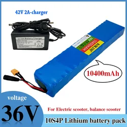 36V 10S4P 10.4Ah 10400mAh 18650 Lithium Ion 42V Battery Pack Original high power cell Built - In BMS Protection，with charger