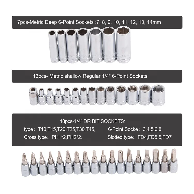 Chrome Vanadium Steel 150 Pieces Hand Complete Tool Box