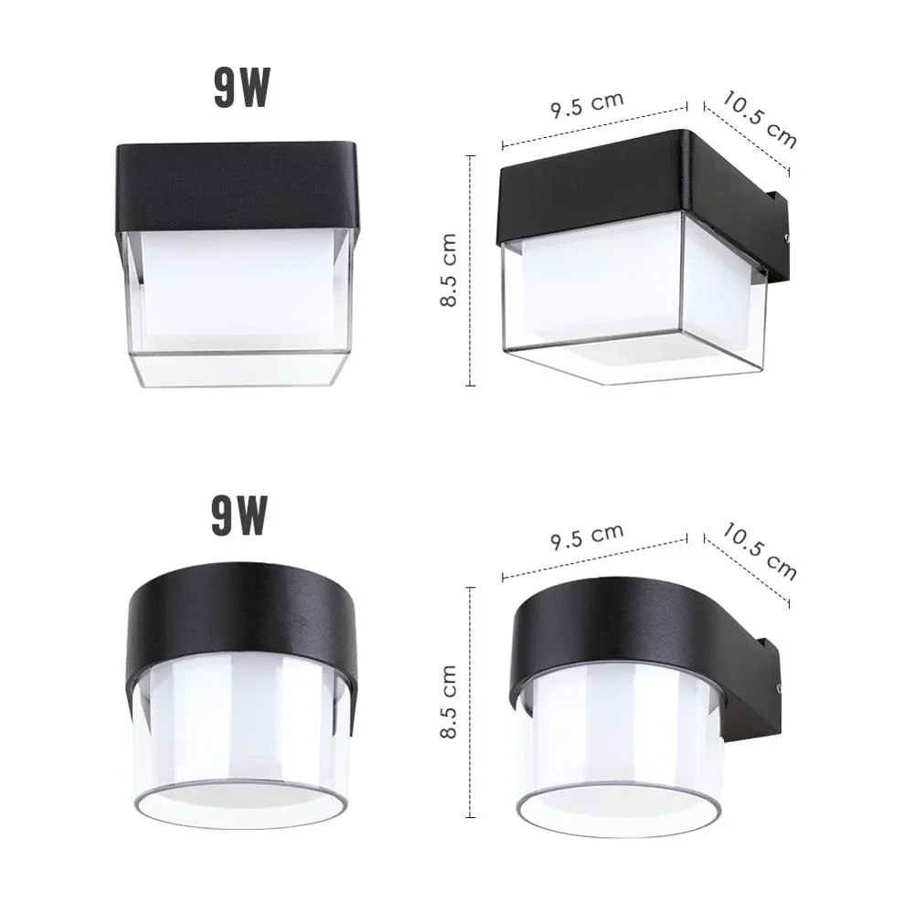 9W 18W Led Wandlamp Buiten Waterdicht Moderne Noordse Stijl Wandlampen Woonkamer Veranda Tuinlamp Buiten Straatverlichting