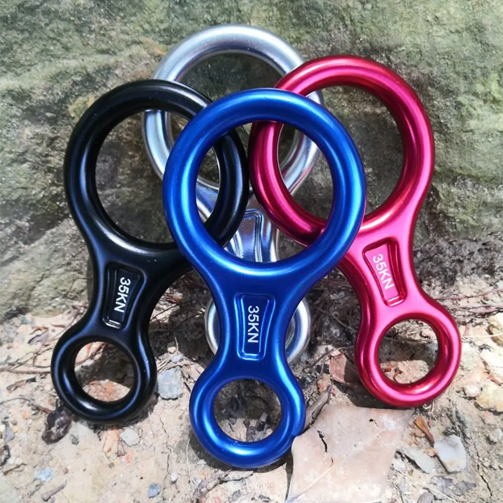 4 Colors Gear Device 8 Word Rock Climbing Descenders Rope Descender Downhill Eight Rings Climbing Ring