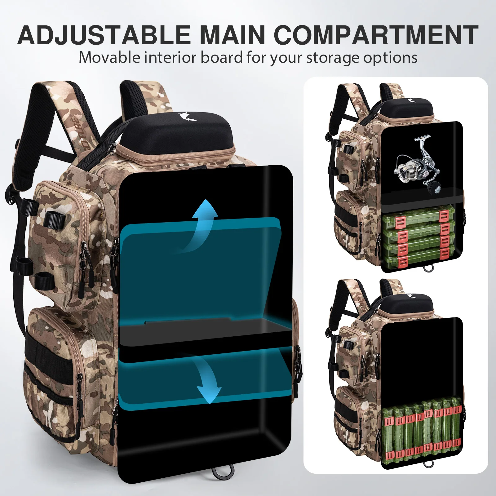 Mochila de Pesca Impermeable Goture – Oxford 900D Táctica - imagen 2