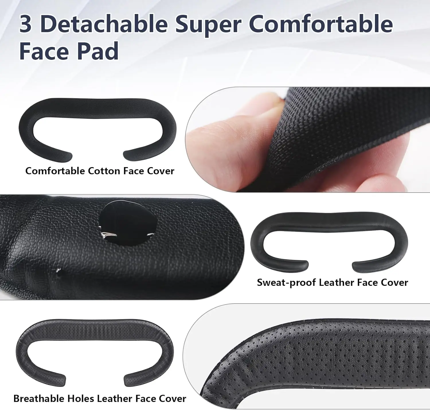Juego de almohadillas faciales 7 en 1 para Oculus Quest 2, Soporte de interfaz Facial de Fitness, antivaho, circulación de aire, cubierta Facial a prueba de sudor