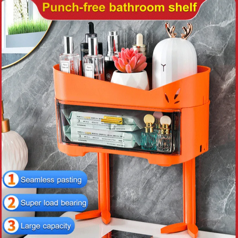 

Toilet Paper Holder with Shelf Bathroom Storage Rack for Small Spaces