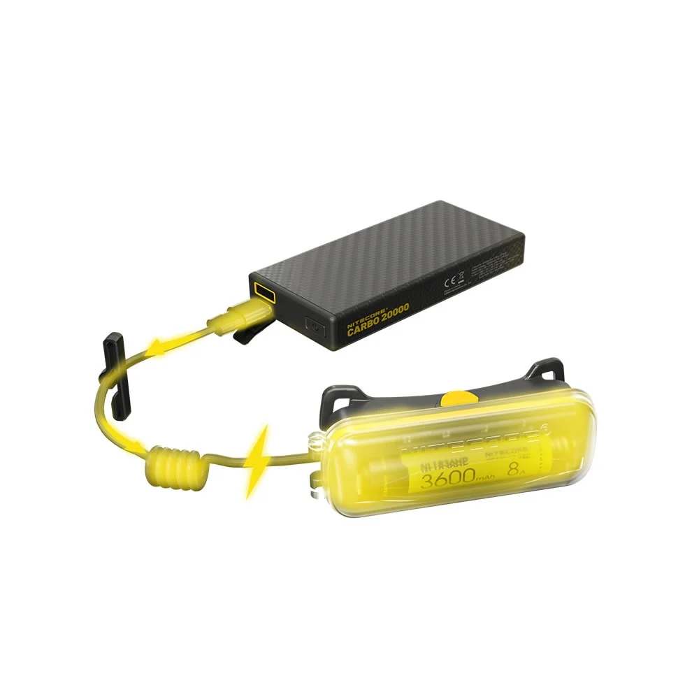 2024 Nitecore 18650 Extension Battery Case for NU40 NU43 NU45 NU50 NU53 Headlamp Accessories Not Include Battery Power Supply