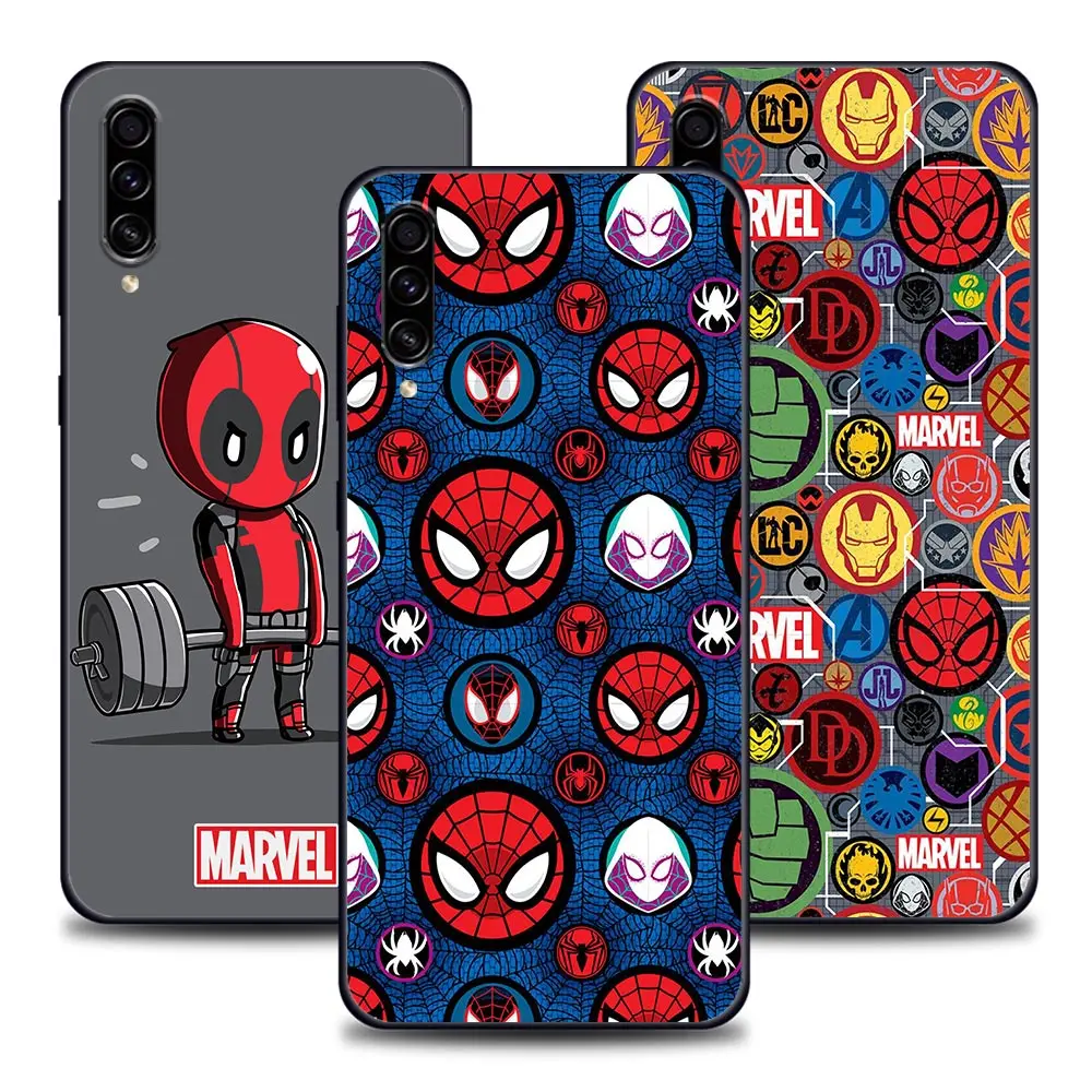 Avengers Telefoon Case Voor Samsung Galaxy A30s A10 A40 A50 A60 A70 A80 A7 A9 2018 Coque Funda Cover Marvel Groot Spiderman Deadpool