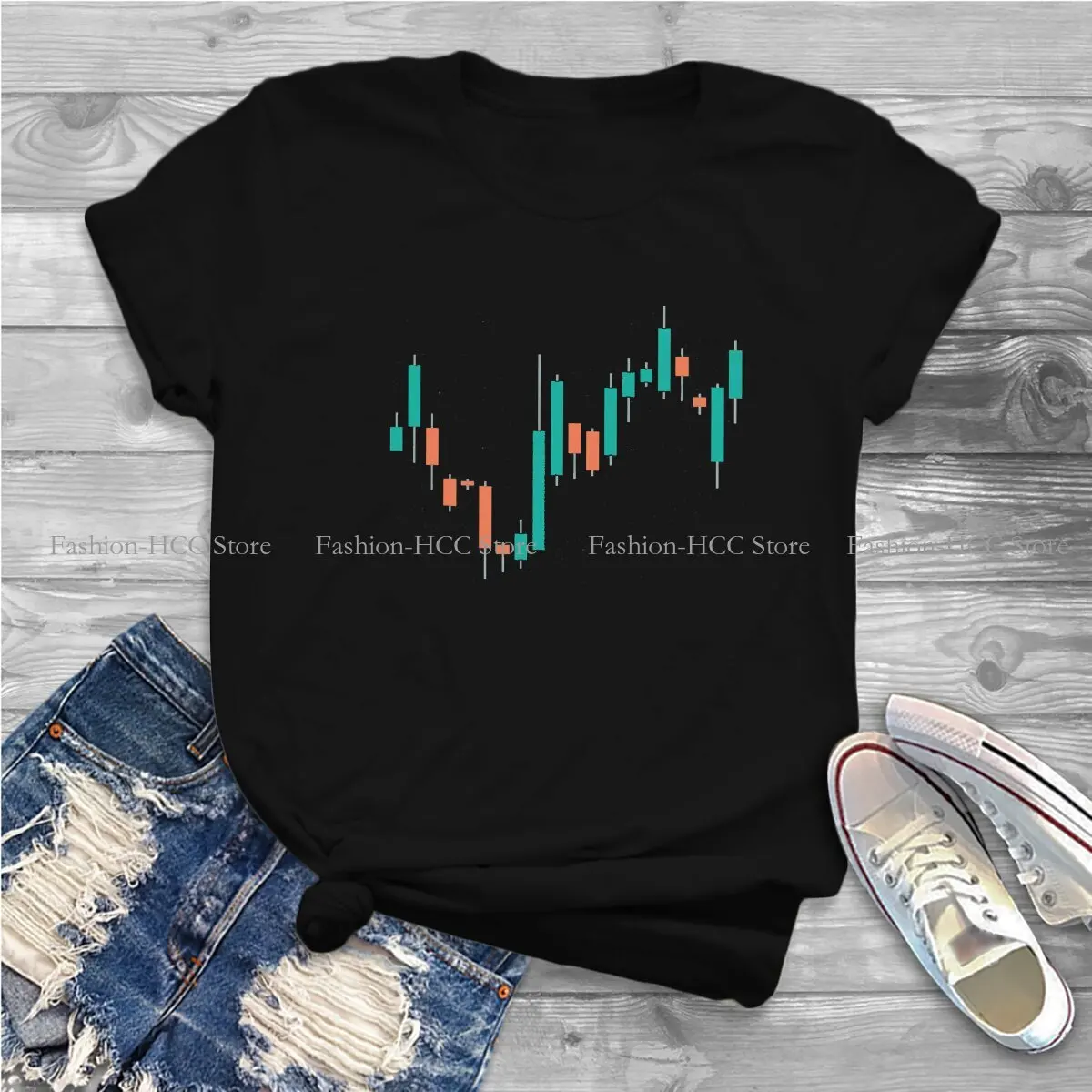 Wallstreetbets GameStop Stonks Polyester TShirts Stock Market Candlesticks Classic Print Homme T Shirt New Trend Clothing