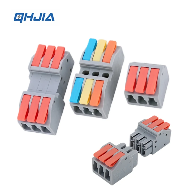 10/50Pcs No Solding Quick Cable Wire Connector Push-in Home Terminal Block Spring Clamp ,Electrical Equipment Connectors