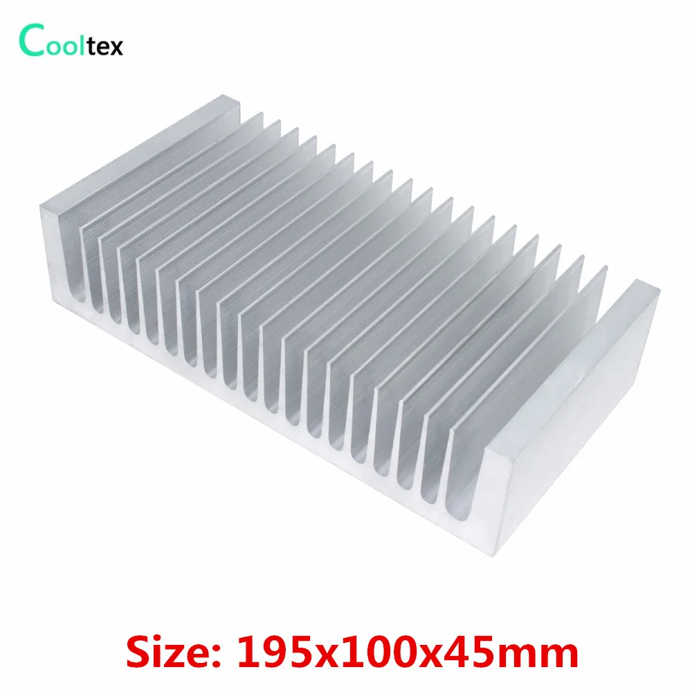 

Aluminum Heatsink 195x100x45mm Heat Sink Cooler Radiator for Chip LED Electronic Heat Dissipation Cooling