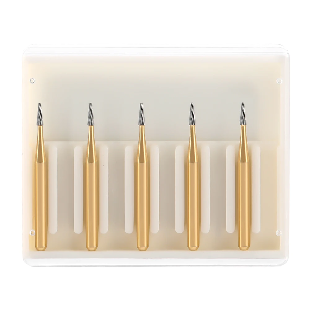 3 Boxen AZDENT Dentalbohrer aus Wolframkarbid FG-Bohrer zum Trimmen und Finishen Titan FG7114/7214/7714 für Hochgeschwindigkeits-Handstücke – Detail 1