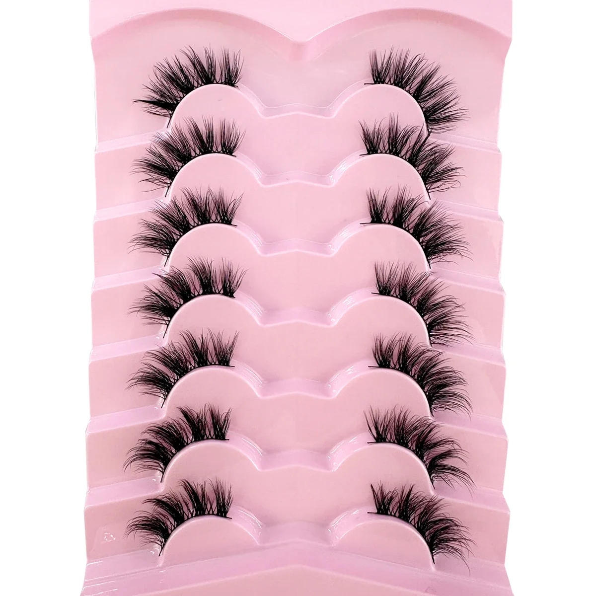 Półsztuczne rzęsy 7 par Pół rzęs Miękkie Naturalne Kocie Oko Narzędzie do Makijażu Przedłużanie Puszyste Sztuczne Rzęsy maquiagem Pół Rzęs