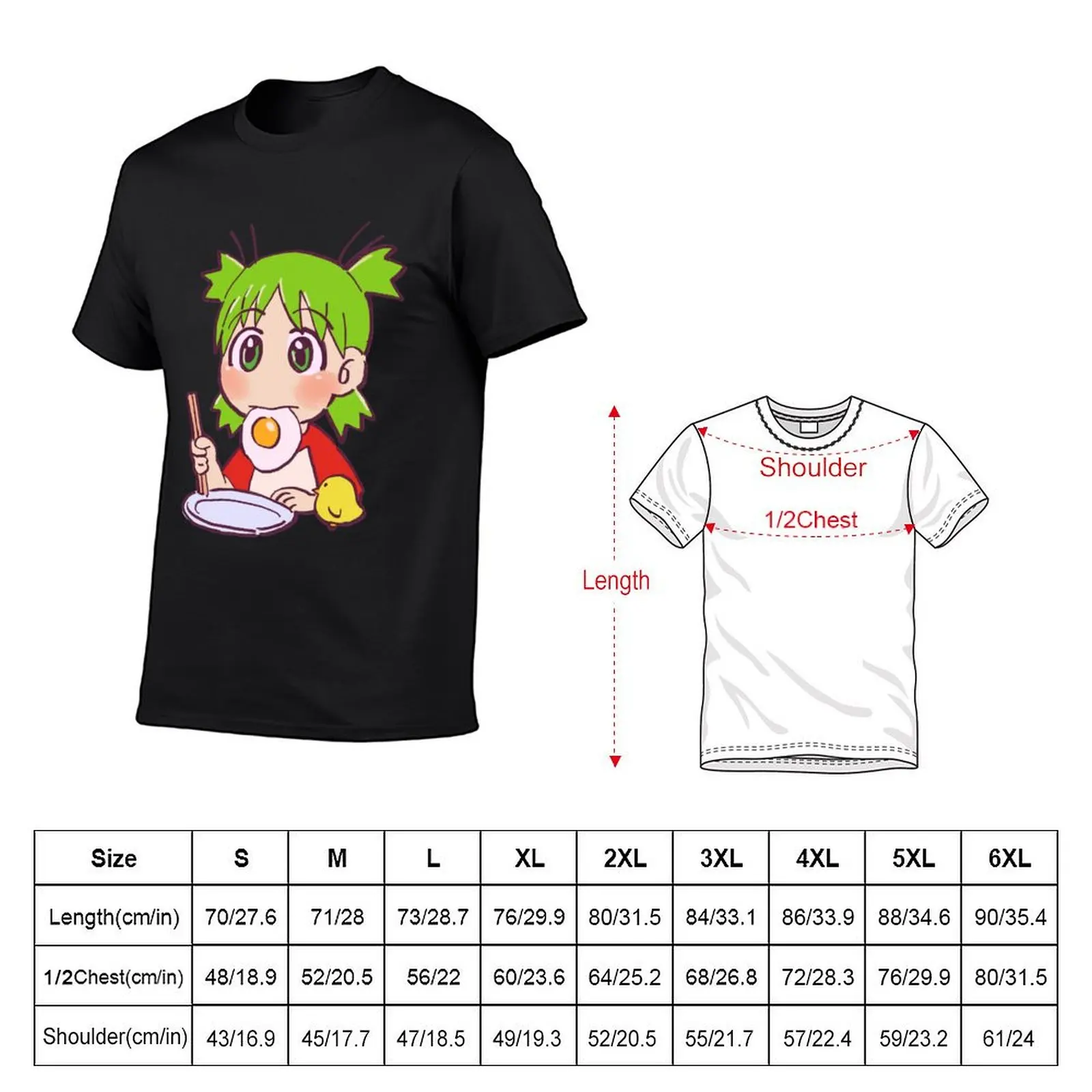 I draw yotsuba eating fried egg yotsubato T-Shirt cute clothes oversized graphic tee Blouse plus size tops men t shirt