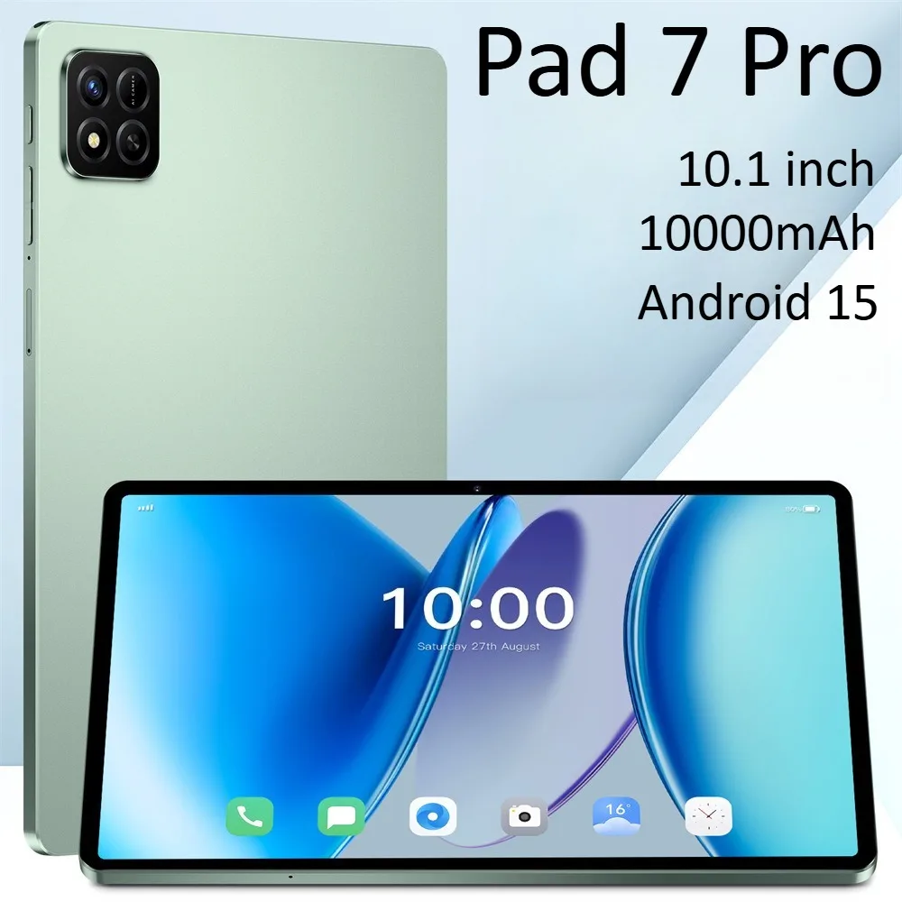 

New Pad 7 Pro Original Global Version Tablet Android 15 Tab 5G Dual Sim 10000mAh WIFI 10.1inch Tablets PC For Children's Kids