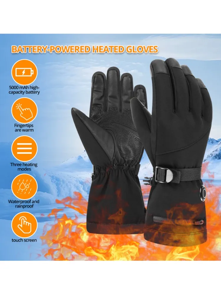 AliExpress IRONRIDE Electric Heated Gloves Ski Warm Gloves Waterproof Touchscreen Thermal Gloves Heated Motorcycle Bicycle USB Rechargeable