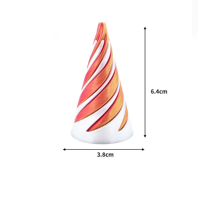 3D Printed Spiral Cone Fidget Toy Impossible Pyramid Passthrough Sculpture Spiral Cone Decompression Decorative Ornaments 2024