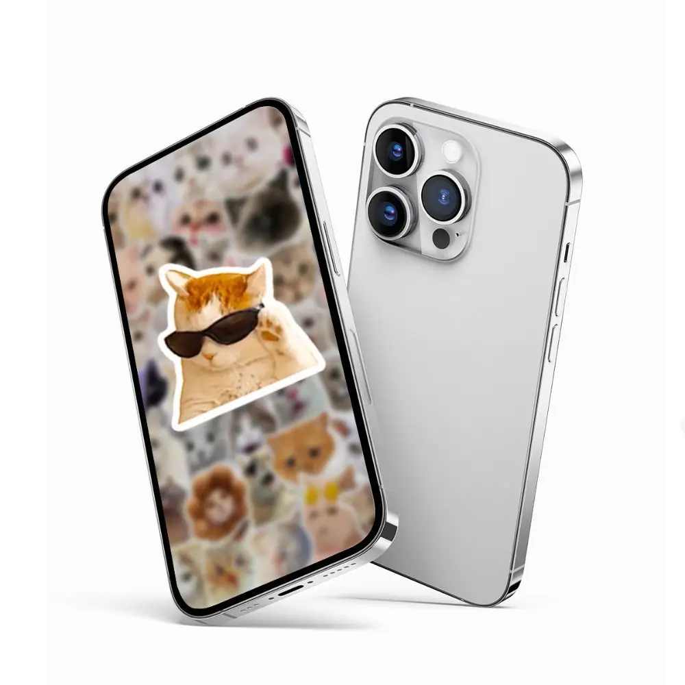 

New 50PCS Cartoon Sticker Cute Kitten Journal Sticker Removable Waterproof Decoration iPad