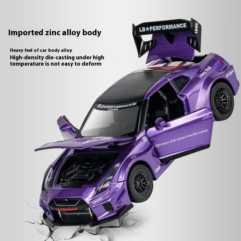 1:32 GTR-CSR2 Alloy Car Model w/ Pull-Back Action, Collectible Racing Toy for Kids, Fun Auto Enthusiast Gift