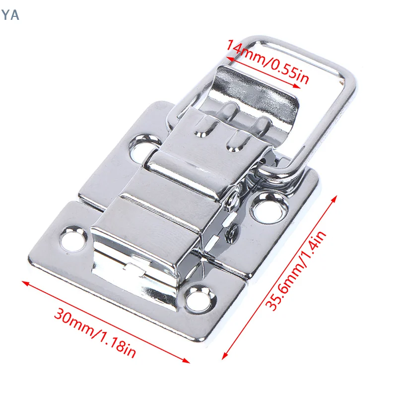 [YA]2 Pcs Stainless Steel Chrome Toggle Latch For Chest Box Case Suitcase Tool Clasp