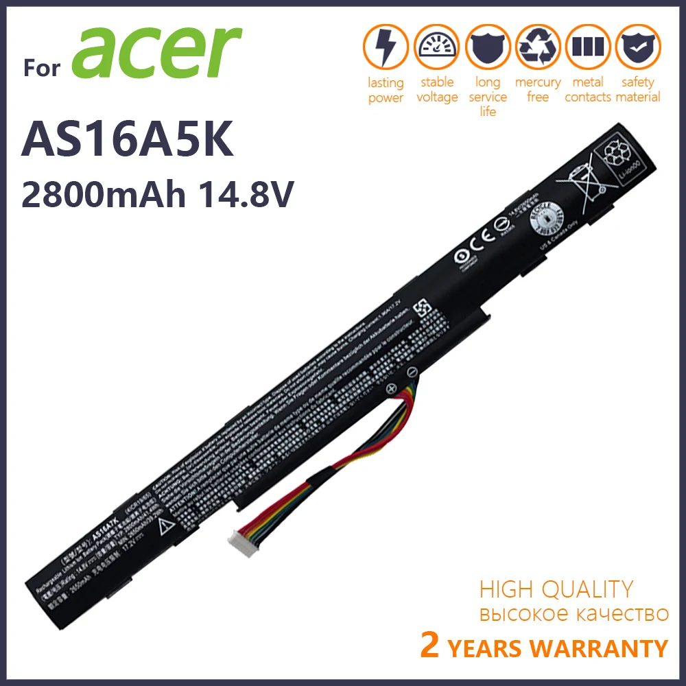 

Оригинальный аккумулятор AS16A5K AS16A7K AS16A8K для Acer Aspire E15, E5-475G 523G 553G 575G 774G