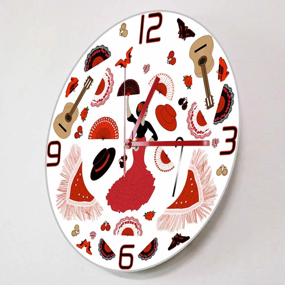 Colorful Rooster Silent Quartz Wall Clock Kitchen Farmhouse Living Room Decor Mexican Folk Art Acrylic Funny Gift