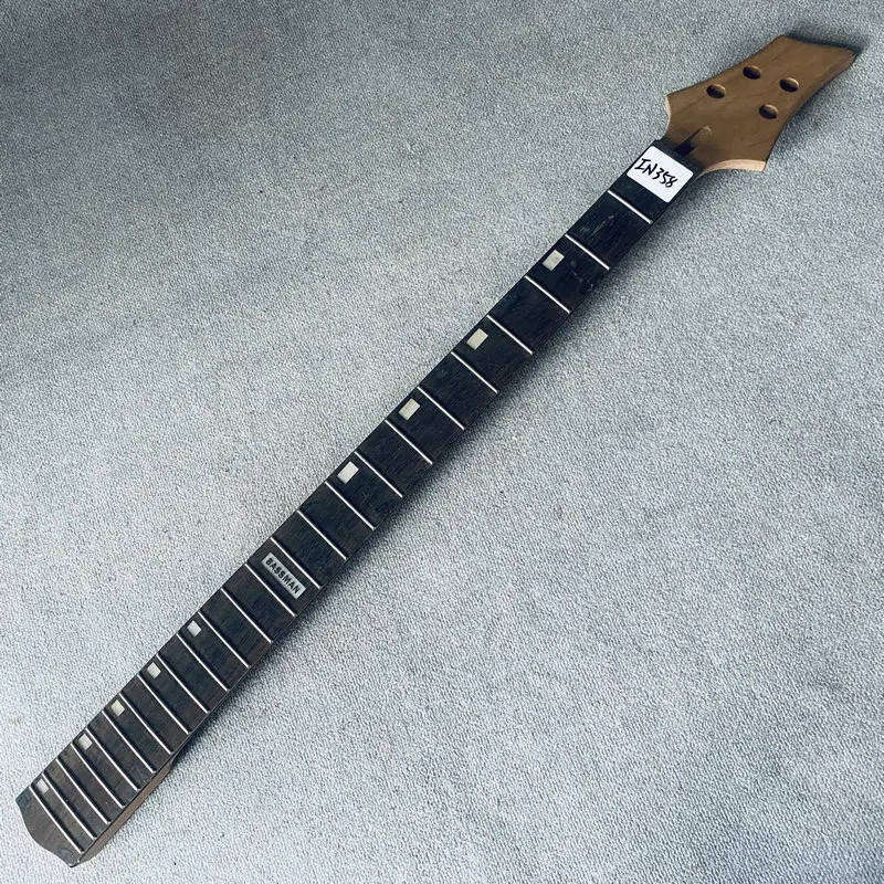 IN358 Genuine Sebrew Without Logo 4 String Electric Guitar Bass Neck 24 Frets Maple+Rosewood Right Hand Custom Inlay DIY&Replace