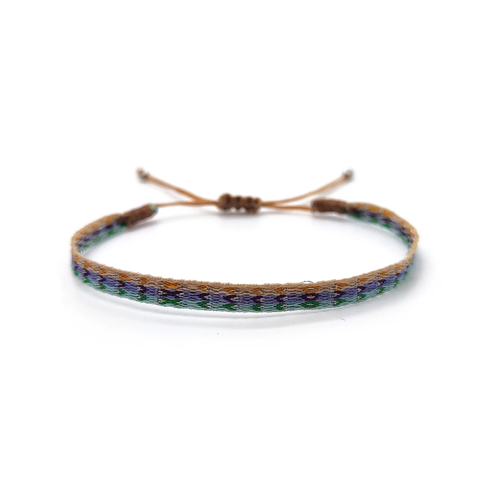 KKBEAD Kolumbien Armband Stoff Stoff Armbänder für Frauen Männer Handgewebtes geflochtenes Armband Geschenk Großhandel Boho Freundschaftsschmuck – Detail 11