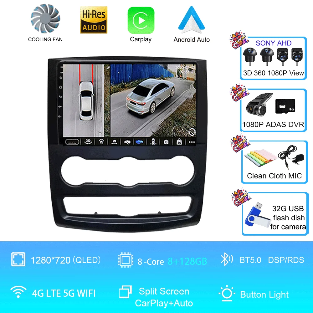 10 inch Android 16 autoradio multimediasysteem video voor Mercedes Benz Sprinter speler GPS stereo CarPlay+auto WIFI+4G DSP