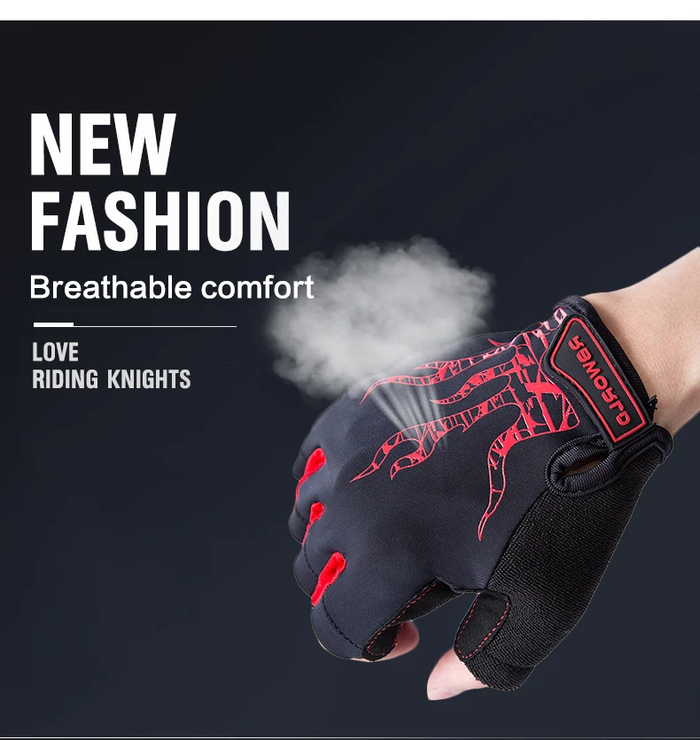 Herren MTB Bike Motocross Handschuhe Halbfinger-Radfahrhandschuhe Luvas Guantes für Fahrrad – Detail 4