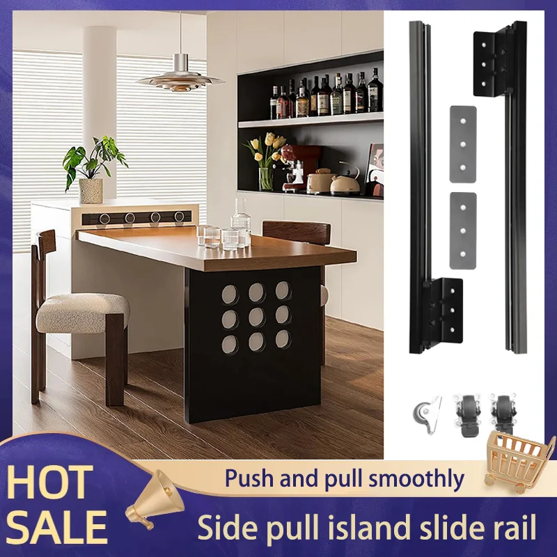 

Center Island Guide Rail Restaurant Island Rail Tabletop Extension Telescopic Guide Rail Custom Island Slide Rail Hardware