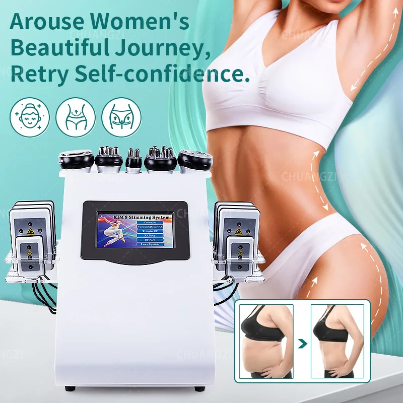 

Multifunctional 6in1.40K Ultrasonic Cavitation Vacuum Bipolar RF Laser Slimming Machine