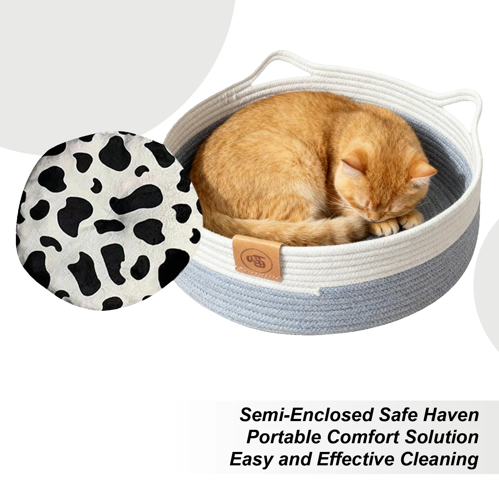 

Кровать для кошек Хлопковая веревка Товары для домашних животных с ковриком Милая кровать для котенка Кошик для кошек для дома Щеня Кролик Маленькая собака Домашнее животное Все