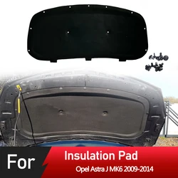 Front Engine Hood Insulation Pad Heat Sound Cotton Soundproof Mat Cover Foam Fireproof for Opel Astra J MK6 2009-2014