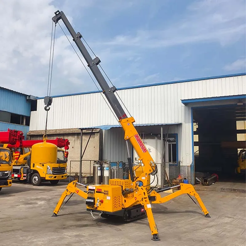 Compact Spider Crane Hydraulic Mini Crawler Lifting Machine Electric Remote Control Construction Equipment