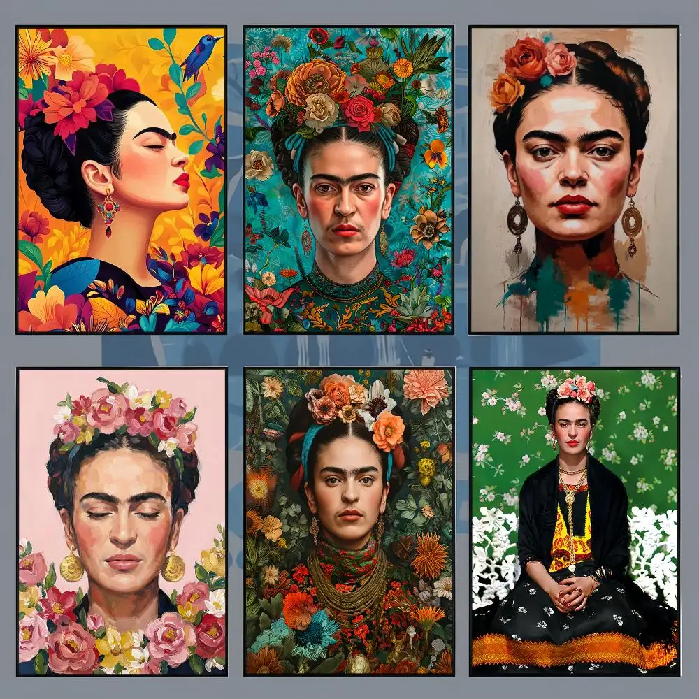 Renowned artist Frida Kahlo Poster Aesthetic Wall Art Print for Living Room Bedroom Study Office Café Home Decor Stylish Gift
