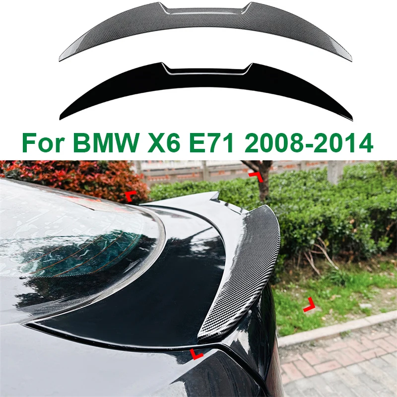 

2008 - 2014 For BMW X6 E71 Tail Tailgate Splitter Lip Spoilers Rear Trunk Spoiler Wing ABS Tail Trunk Lip DUCK TAIL DUCKBILL