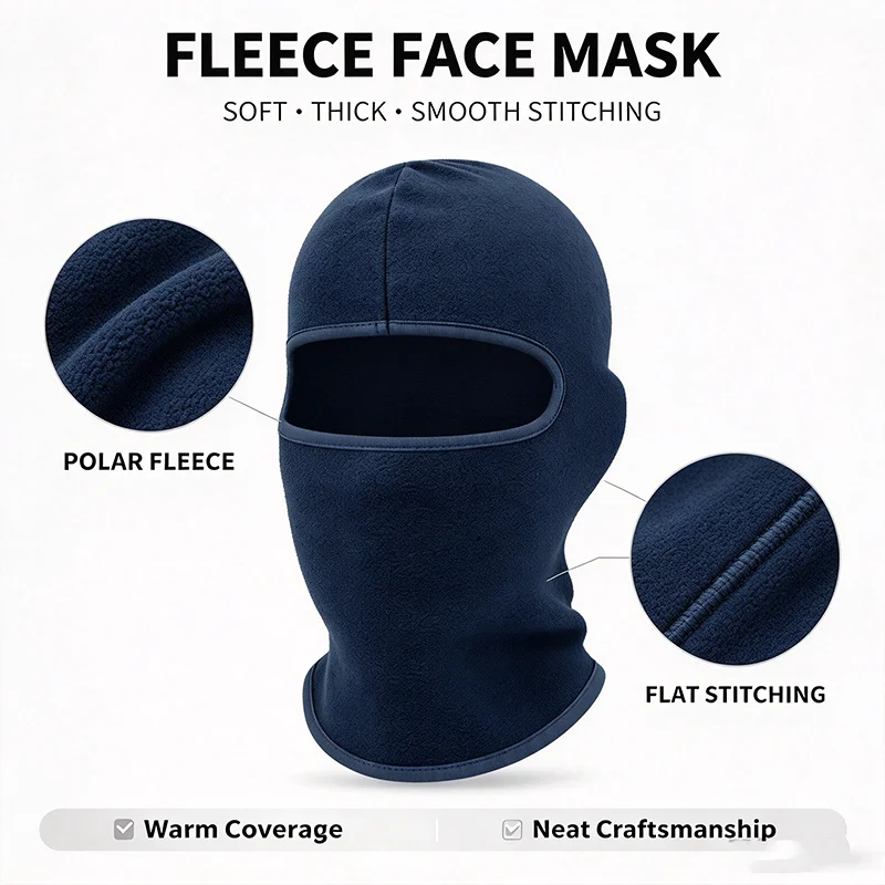 Thick Polar Fleece Kids Balaclava Winter Warm Windproof Breathable Thermal Ski Mask Quick Dry Cycling Outdoor Sports Head Cover