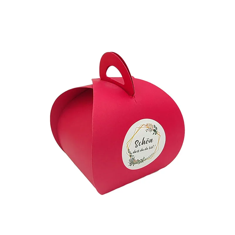 50/100 PCS Handle Treat Candy Box Lantern Shaped Paper Box for Guests Birthday Party Favors Gift Packaging Box With DIY Stickers
