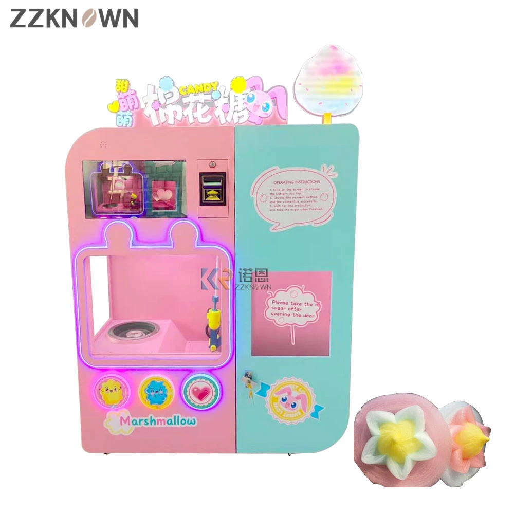 Cotton Candy Maker Machine Vending Commercial Marshmallow Rotating Machine High Production Cotton Candy Vending