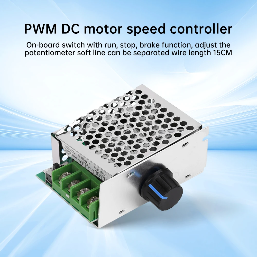 DC 7-80V PWM DC Motor Speed Regulator 30A Speed Control Switch Module 12V 24V 60V 70V Motor Controller Potentiometer Detachable